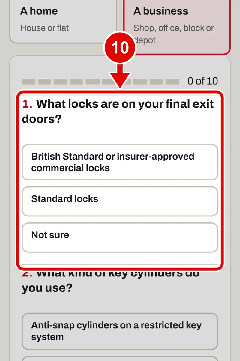 Screen grab from Security check-up, on a phone. A red box marks the part to use.